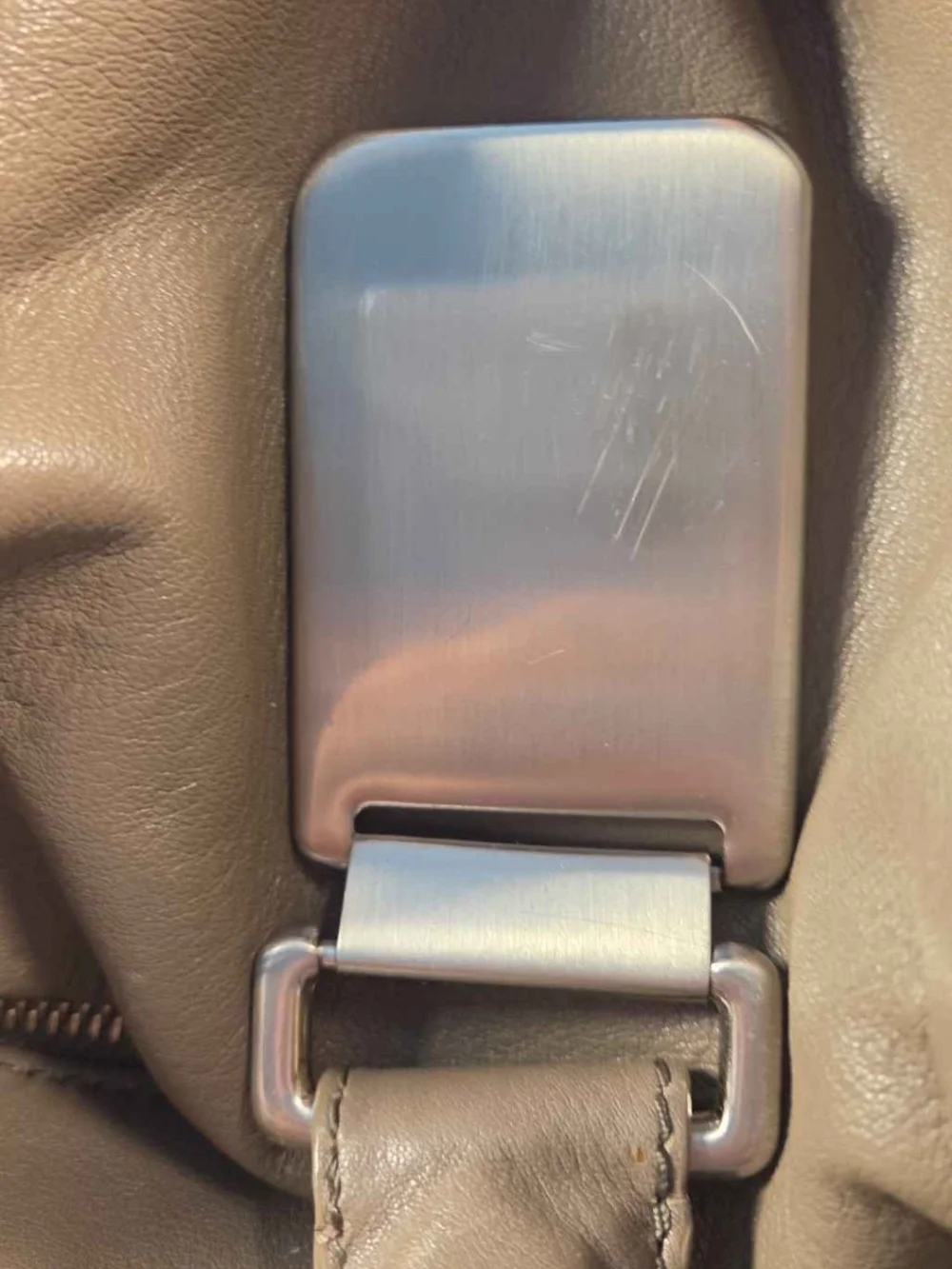 Vintage Banana Republic Slouchy Dove Gray Leather Satchel Bag.